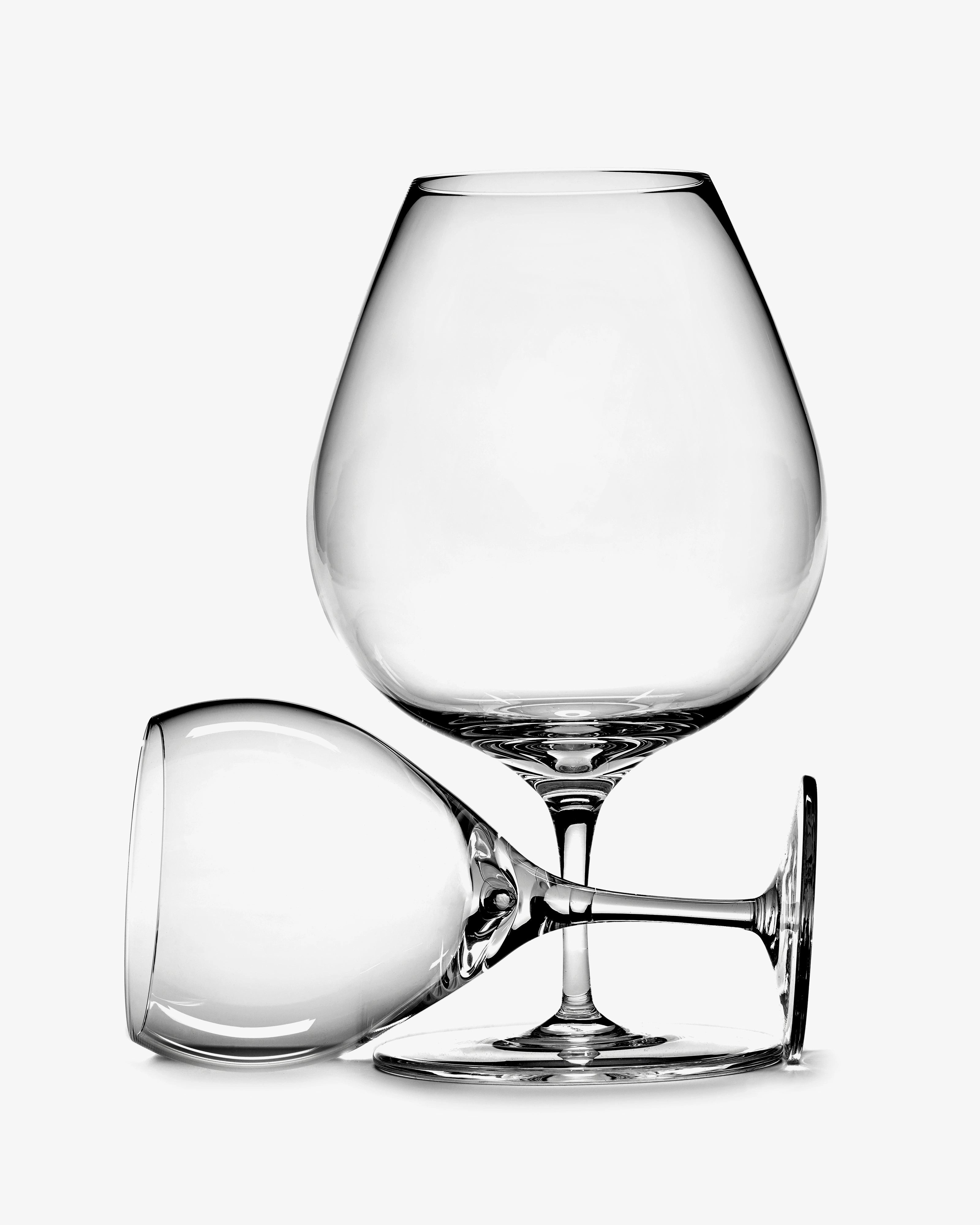 Red wine glass transparent ribbed glass Inku Glassware Tableware discount