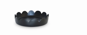 resin fleur tray - black Entertaining Servingware discount