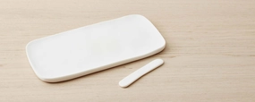 resin serving board with spreader small - white Entertaining Servingware discount