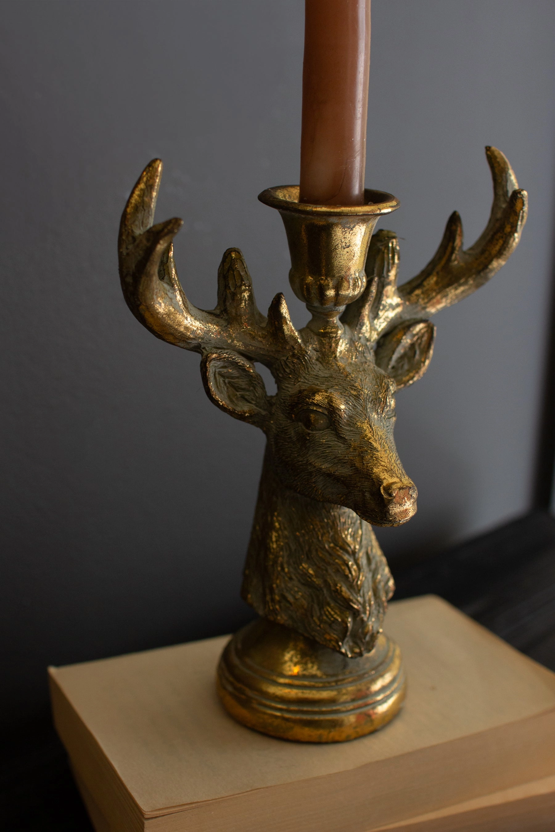 Resin Taper Candle Holders / Deer