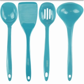 Reston Lloyd 4pc Utensil Set  Turquoise Cooking Tools & Accessories clearance kits