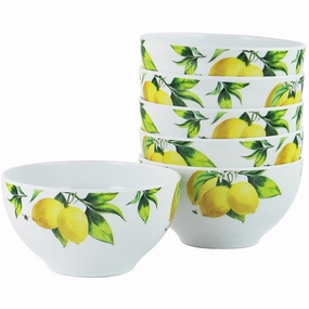 Reston Lloyd 73419 6pc Melamine Bowl Set  Fresh Lemons Dinnerware clearance deals