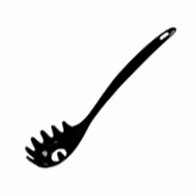 Reston Lloyd Melamine Spaghetti Fork - Black Cookware hot cookware outlet