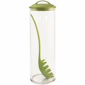 Reston Lloyd Spaghetti/Pasta Acrylic Canister with Matching Spaghetti Fork - Lime Cooking Tools & Accessories clearance kits