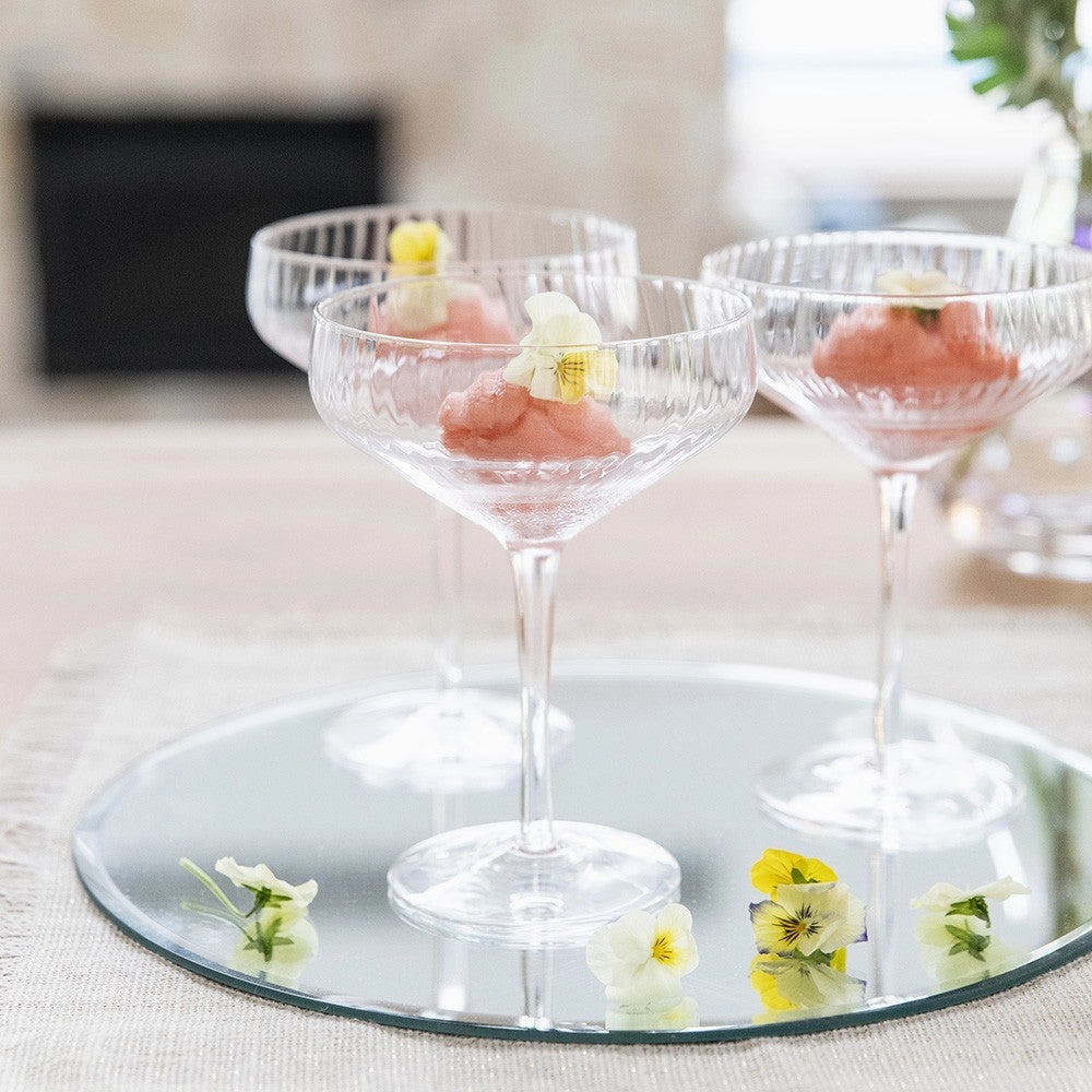 Ribbed Optic Coupe Glass Clear Glassware clearance picks