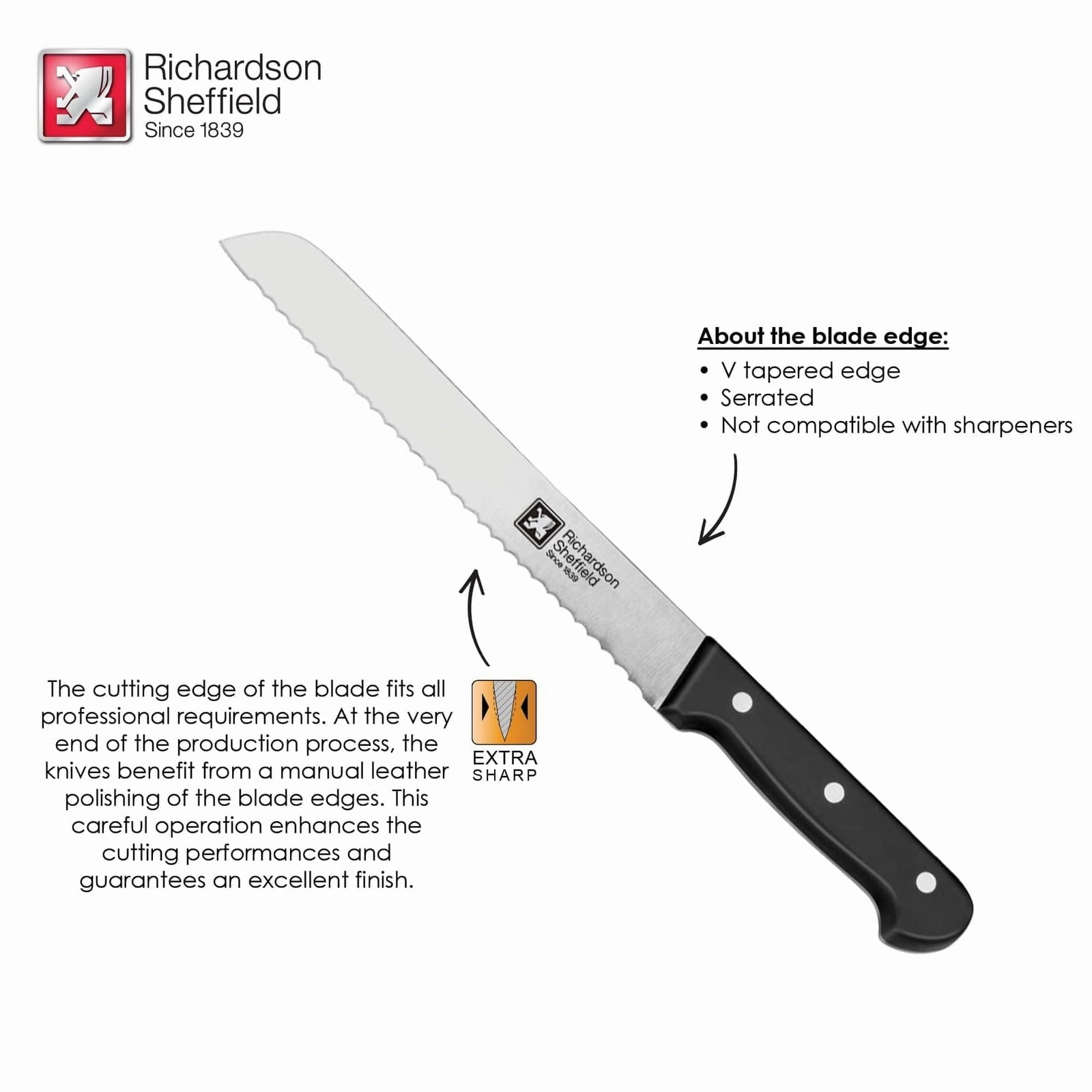 Richardson Sheffield Universal 8.5-Inch Bread Knife