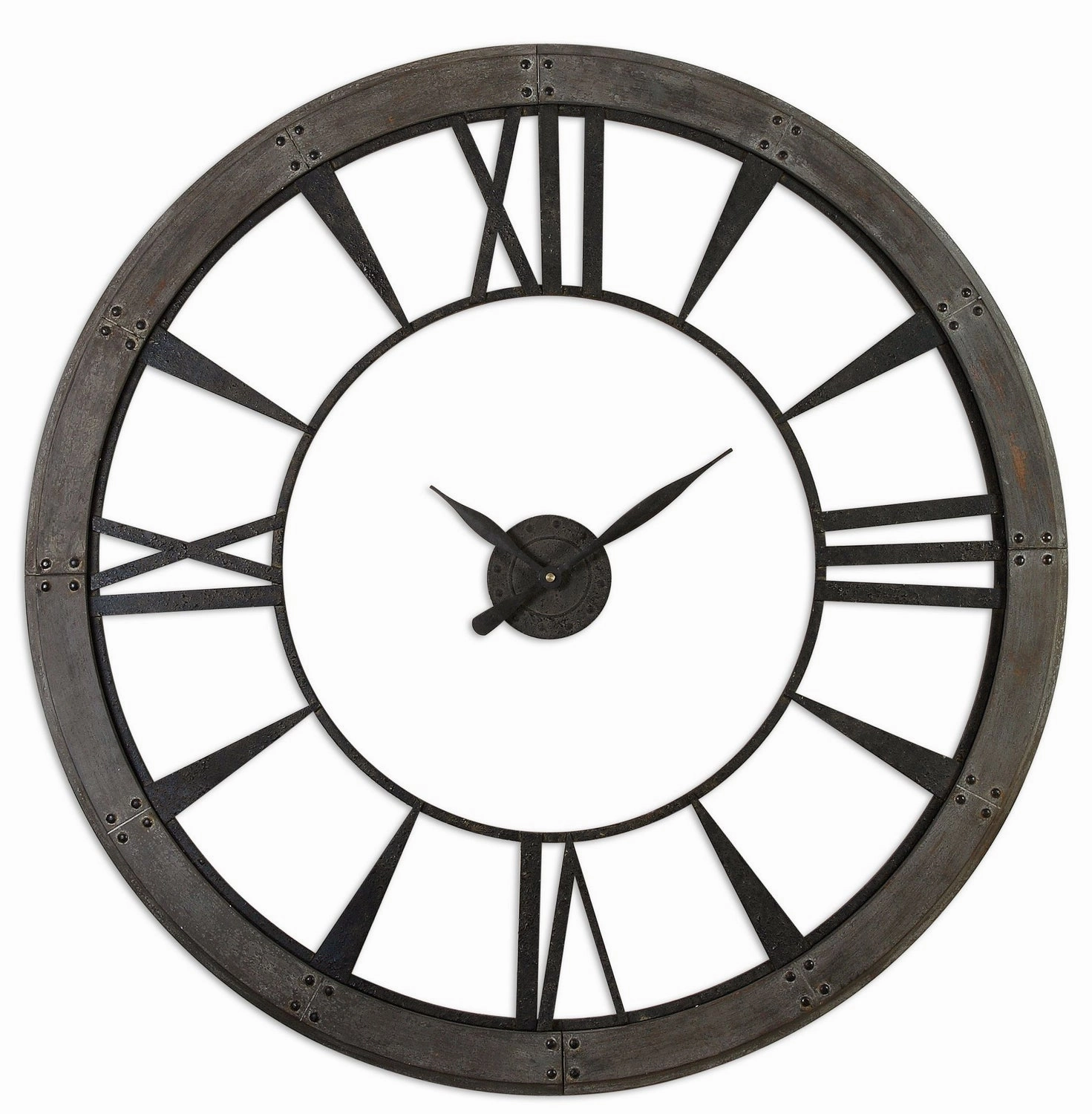 Ronan Wall Clock Dark Rustic Bronze w/Rust Gray Wall Clocks Timeless Sale