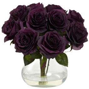 Rose Arrangement W/Vase Faux Florals online special