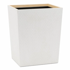 Rosewell Realistic Faux Rattan Rectangular Wastebasket (Shiny White) Home Decor Office Organization Convenient shopping