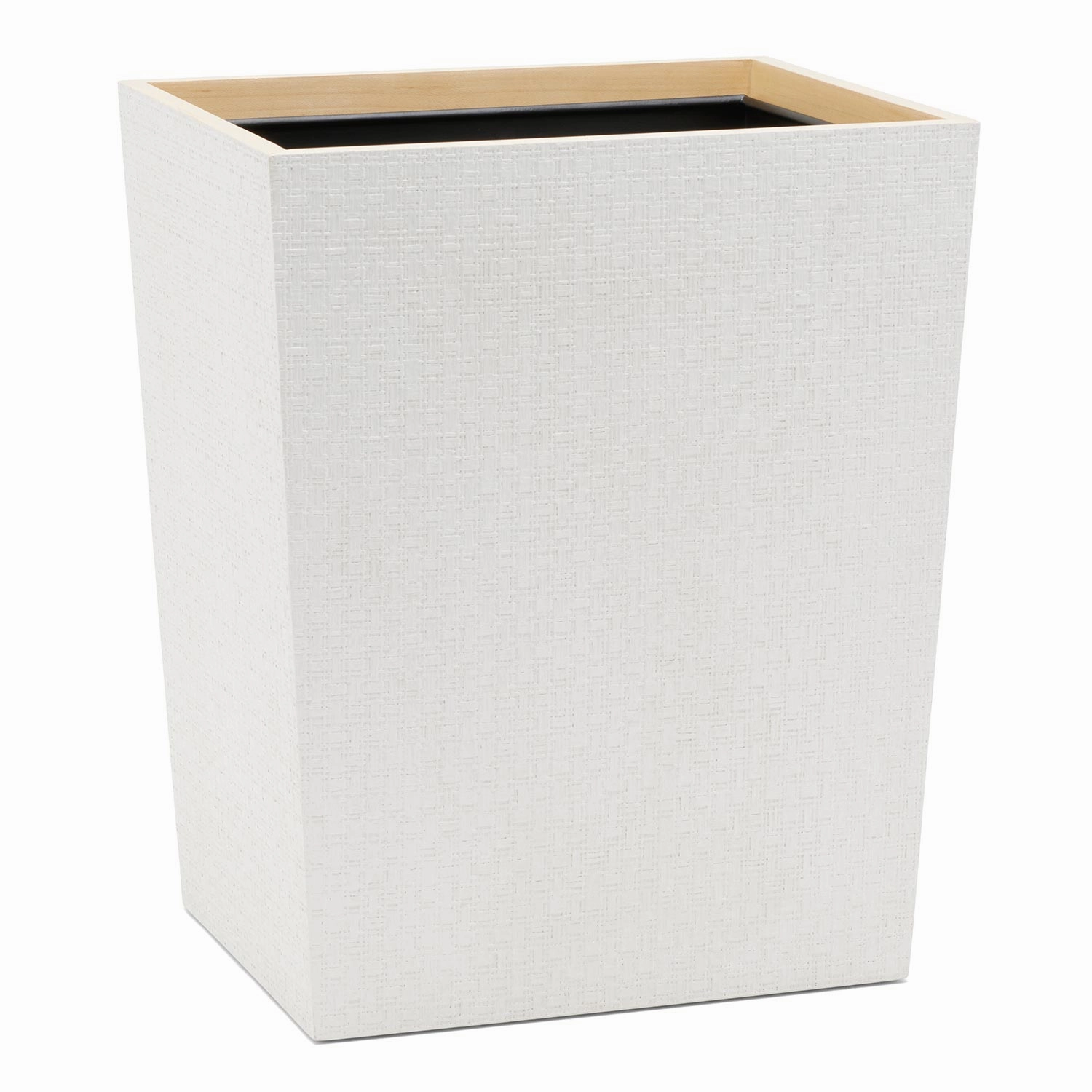 Rosewell Realistic Faux Rattan Rectangular Wastebasket (Shiny White) Home Decor Office Organization Convenient shopping