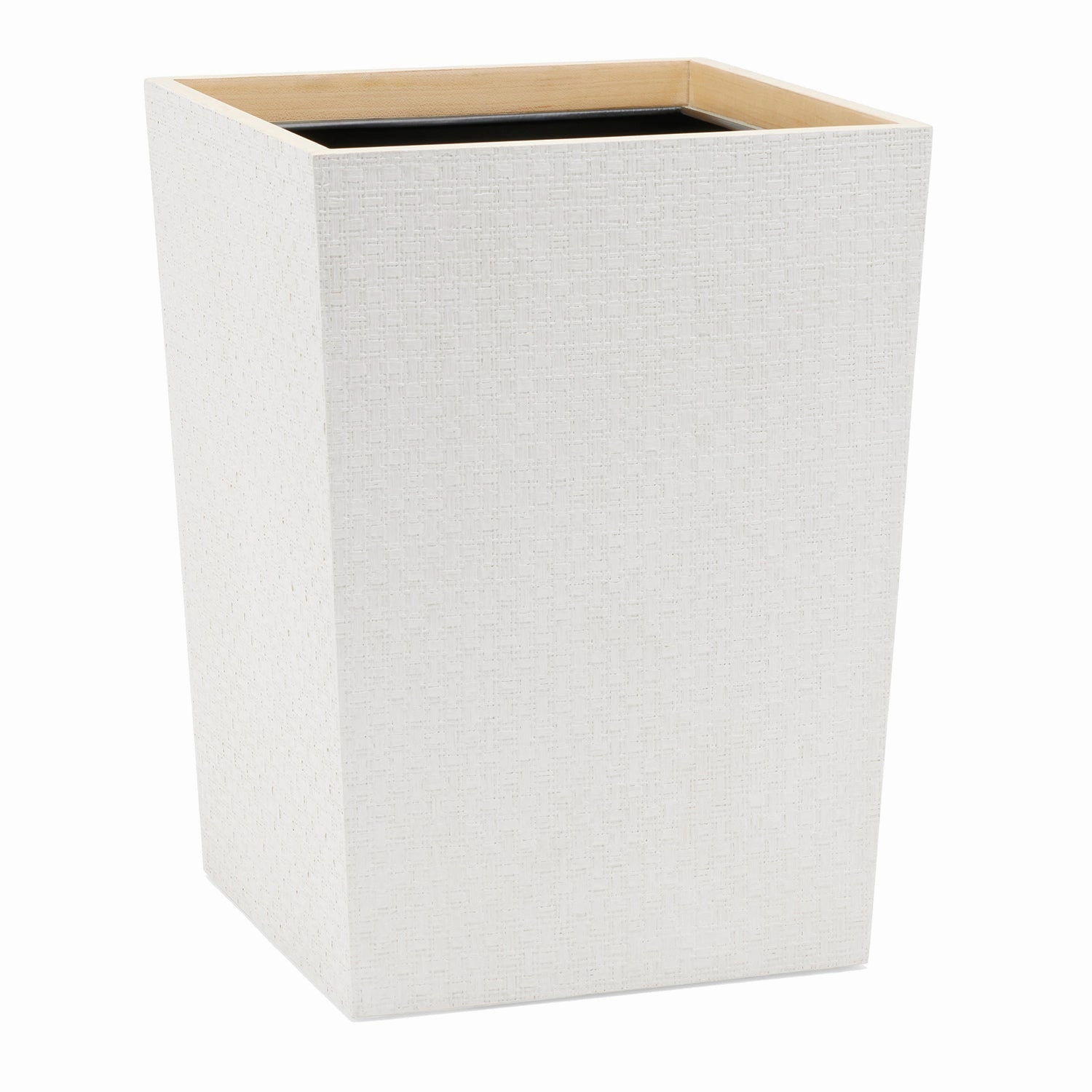Rosewell Realistic Faux Rattan Square Wastebasket (Shiny White) Home Decor Office Organization Convenient shopping