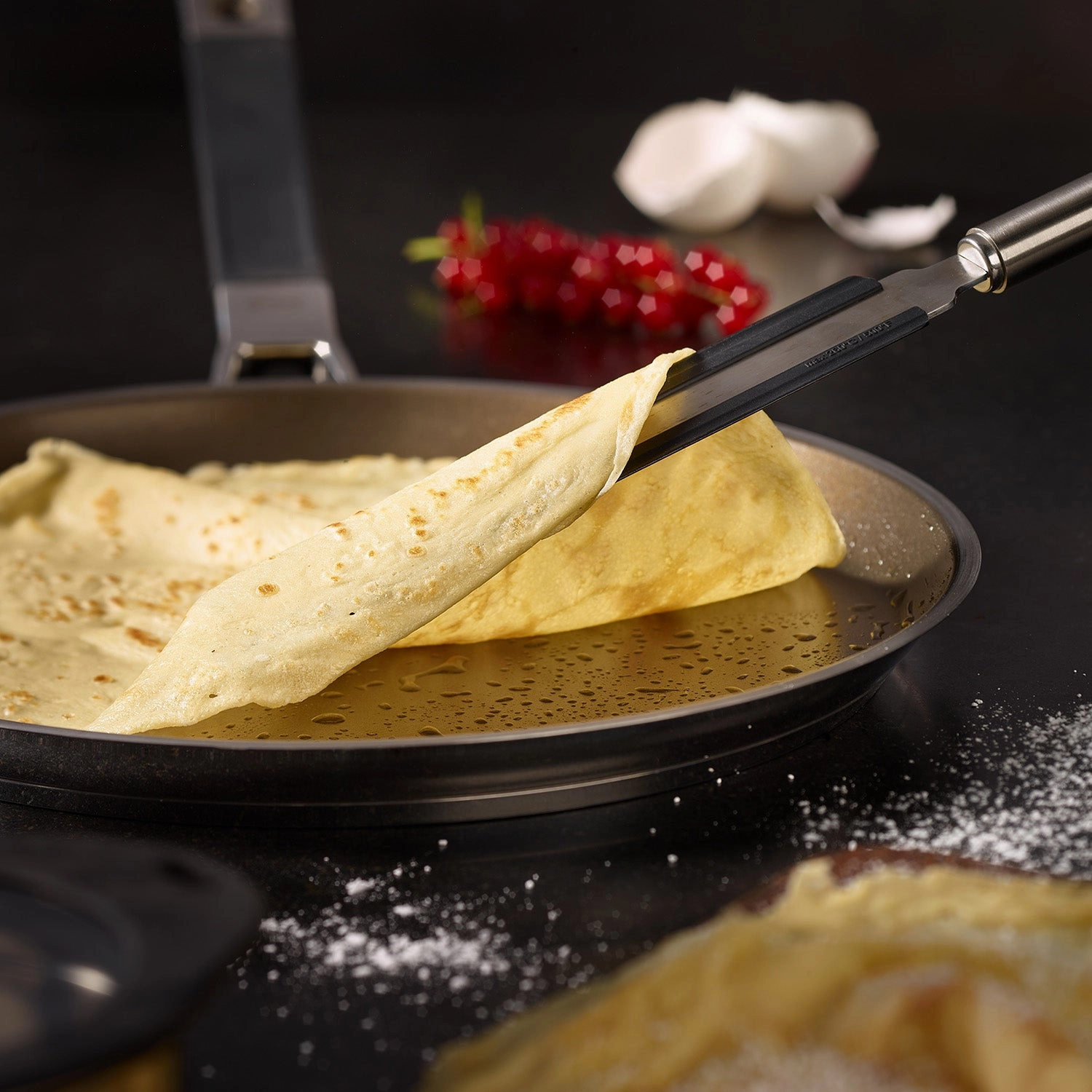 Rosle Stainless Steel Round Handle Crepes Turner, 12.6-Inch