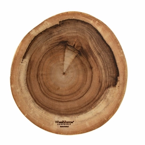Round Acacia Wood Board Serveware clearance shop