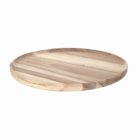 Round Acacia Wood Tray Serveware clearance shop