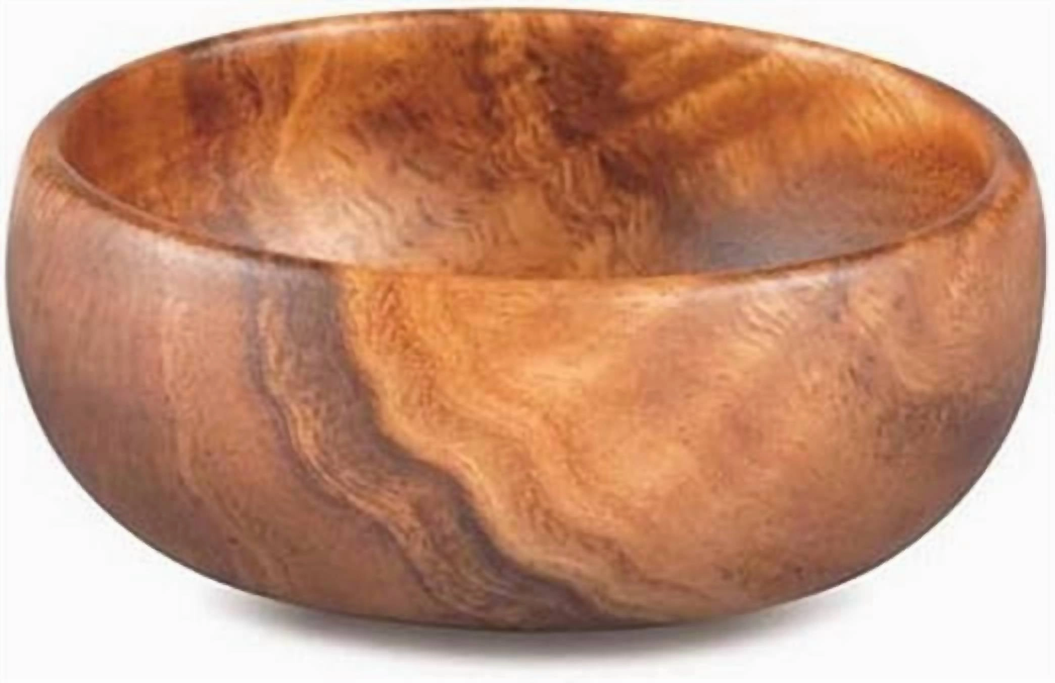 Round Calabash Bowl In Acacia Wood