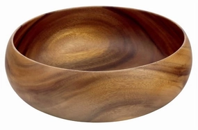 Round Calabash Bowl In Acacia Wood Dinnerware sale online