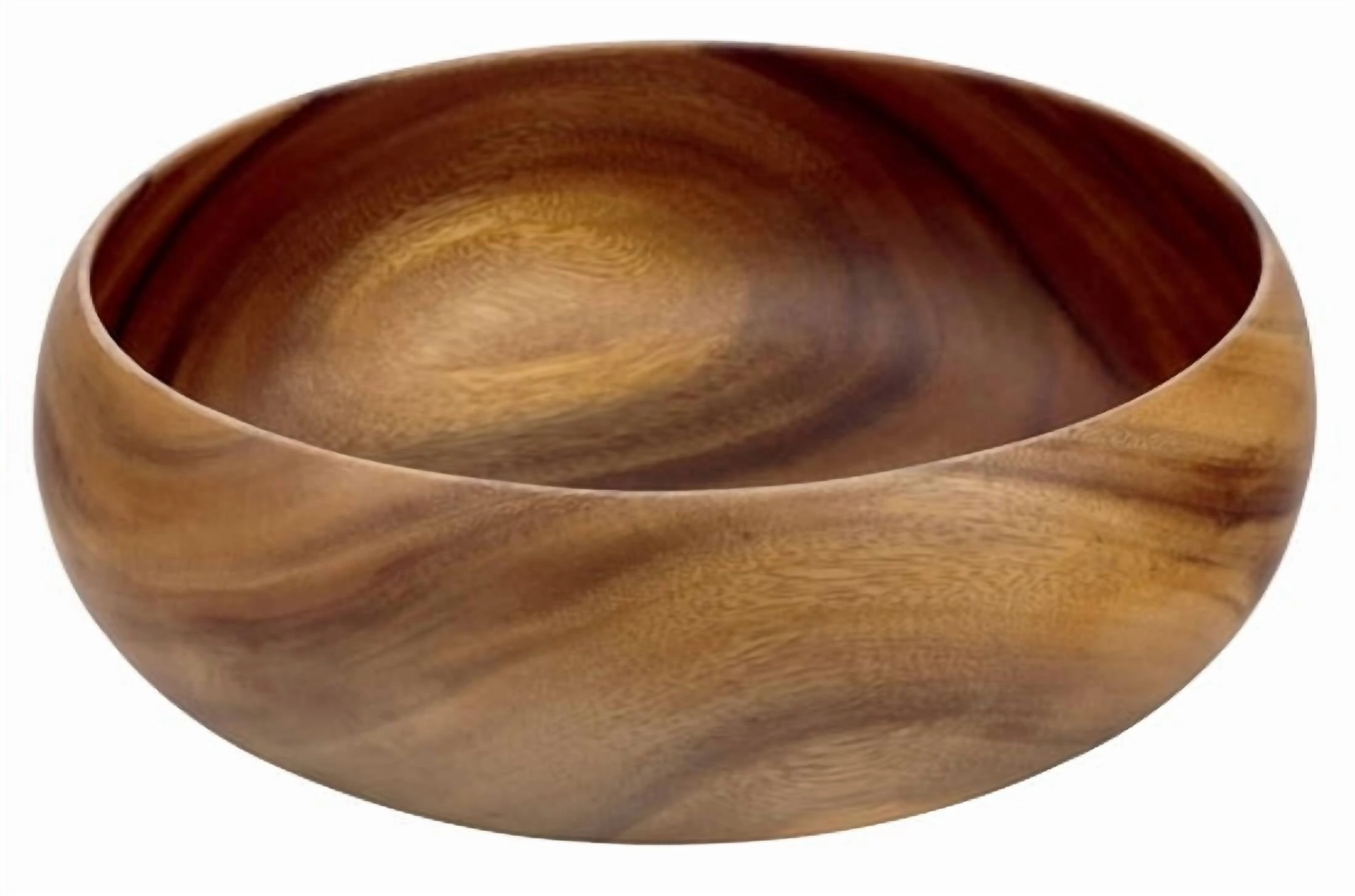 Round Calabash Bowl In Acacia Wood Dinnerware sale online