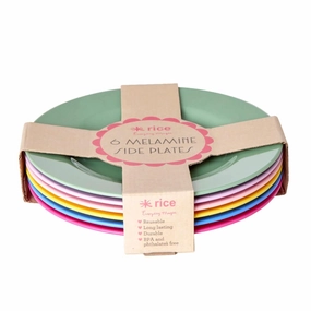 Round Melamine Set Of 6 Plates In Flower Me Happy Dinnerware clearance deals