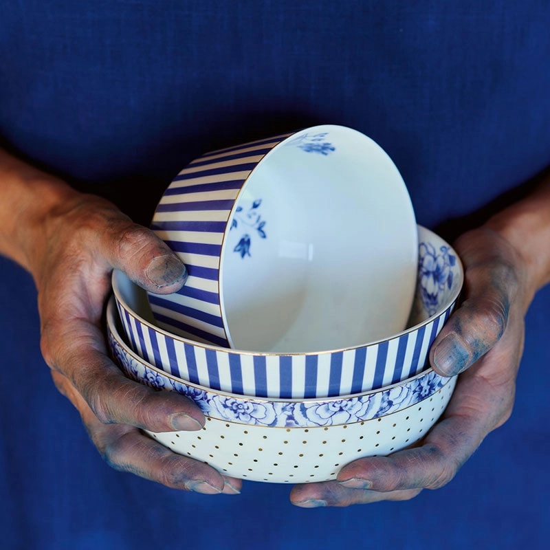 Royal Stripes Bowl, D15cm, Blue Bowls dinnerware special