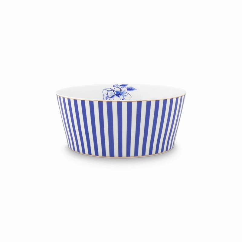 Royal Stripes Bowl, D15cm, Blue Serving Bowls Entertaining Set