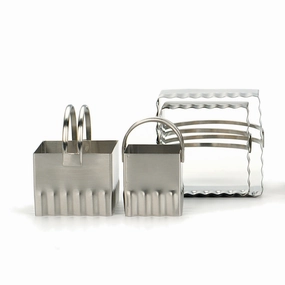 RSVP Endurance Stainless Steel Square Biscuit Cutters, Rippled, set of 4 Cooking Tools & Accessories buy more save more