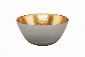 Salad Bowl Gold with Grey Brushed Design Serveware discount kitchenware