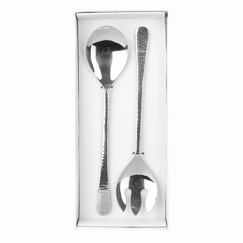 Salad Server Set with Hammered Handle Serveware clearance shop