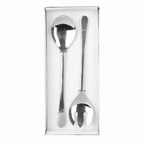 Salad Server Set with Hammered Handle Serveware clearance shop