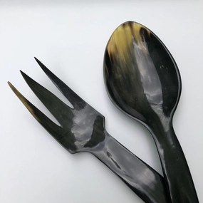 Salad Servers, Horn, Large, 34cm Serveware Good quality and affordable