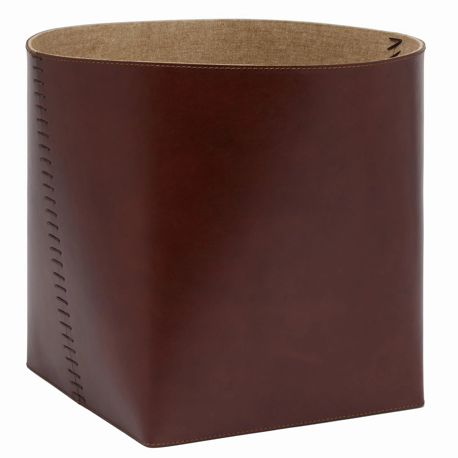 Salo Full-Grain Leather Baskets (Set/2) (Tobacco)