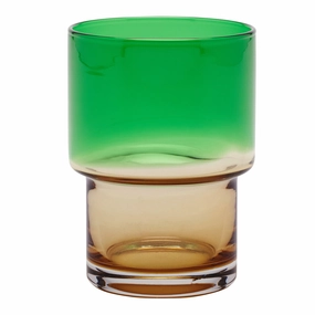 Samuel Dark Green/Amber Tumbler Glasses Set/6 Drinkware best price