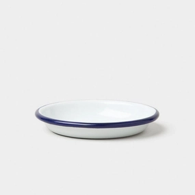 Sauce Dish, D10cm, White with Blue rim Serveware Good quality and affordable