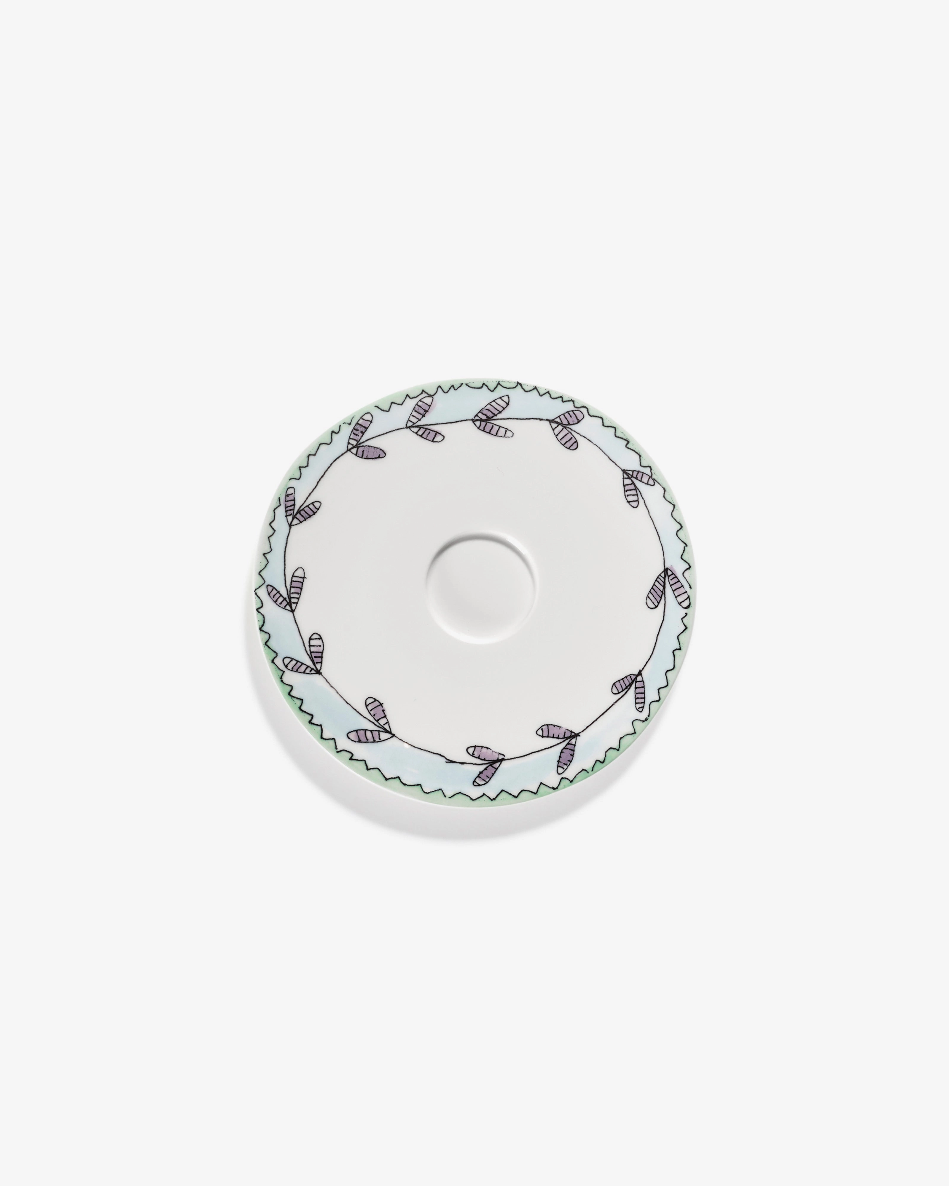 Saucer coffee cup high Blossom milk Midnight Flowers