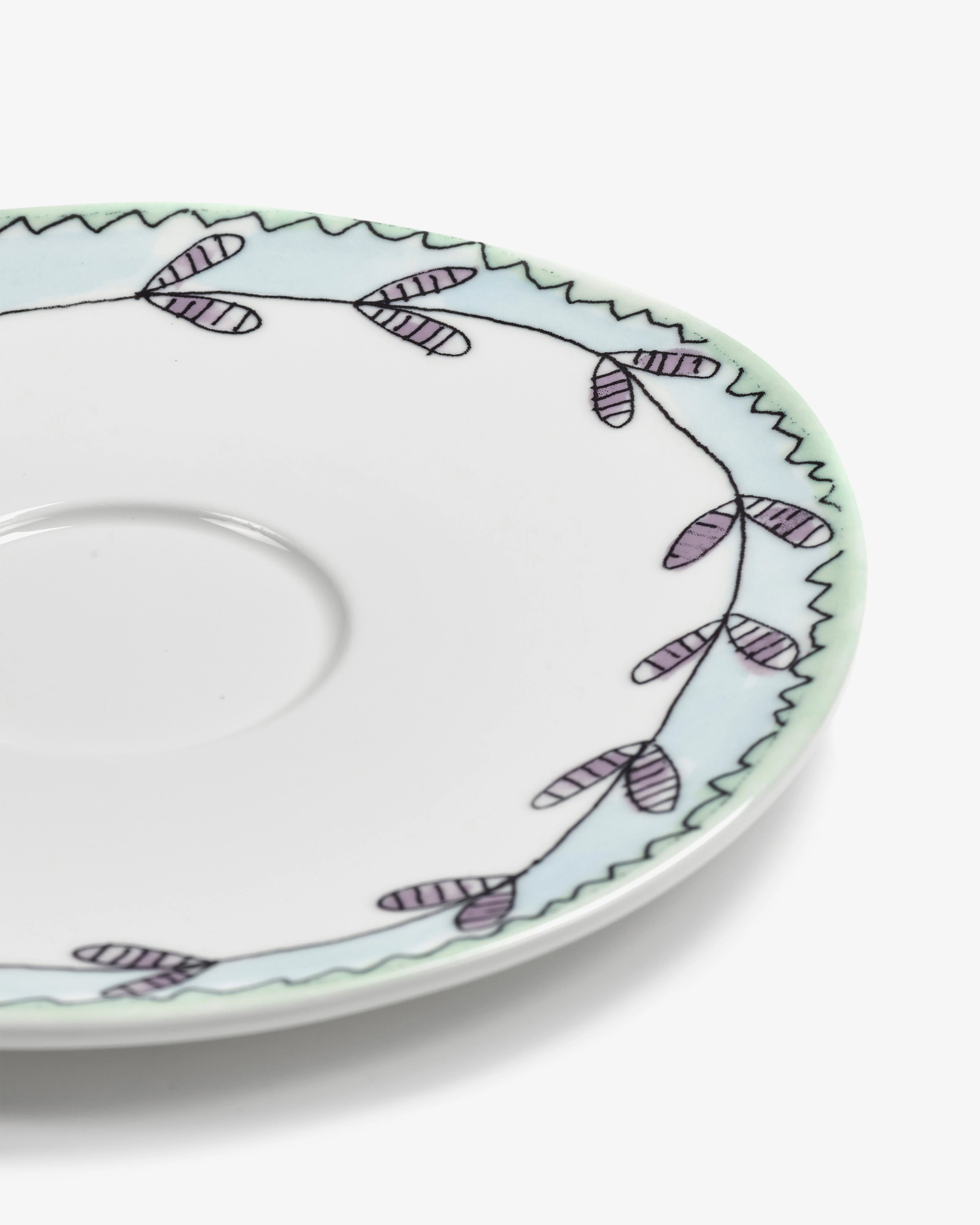 Saucer soup bowl Blossom milk Midnight Flowers
