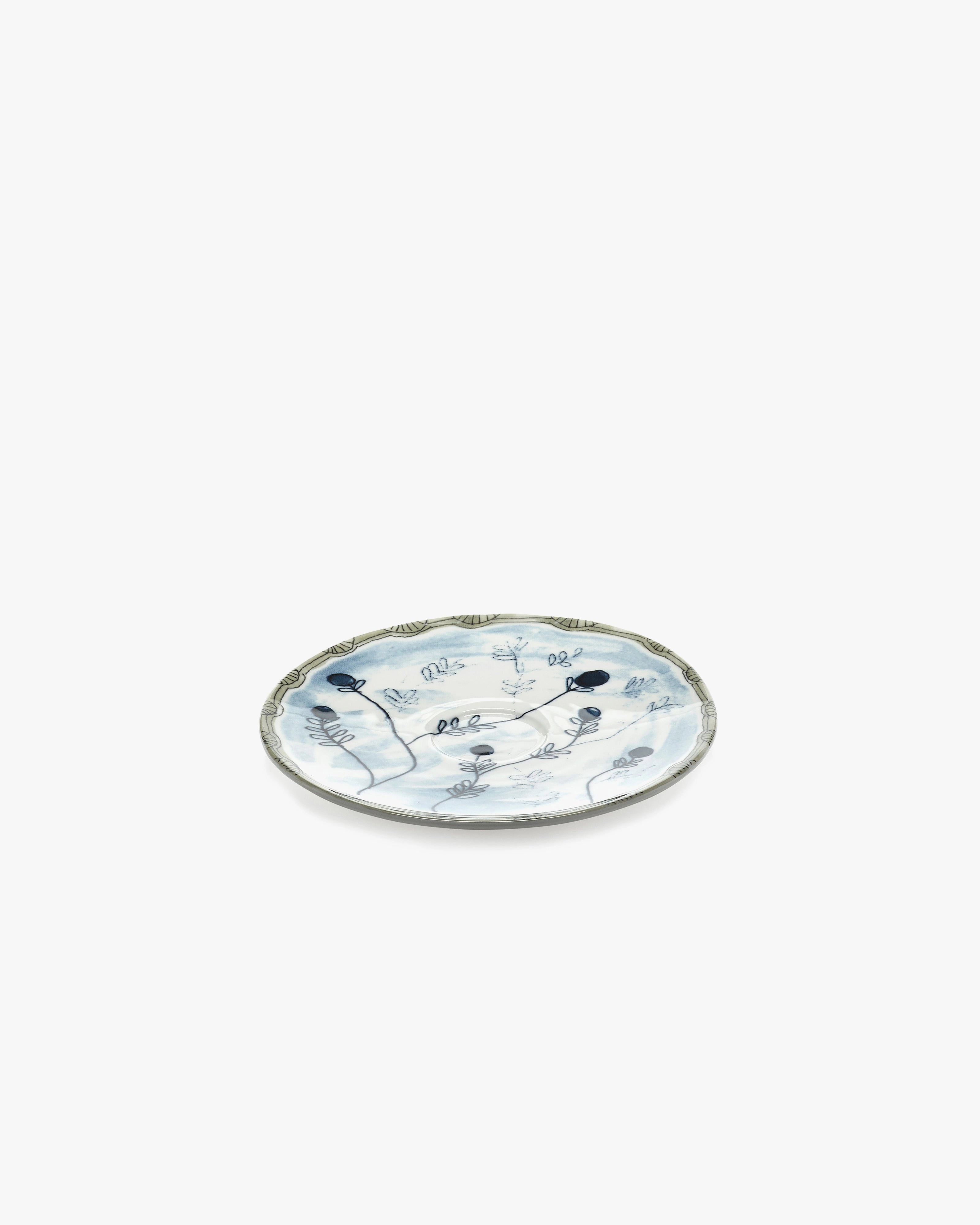 Saucer soup bowl Mirtillo tea Midnight Flowers Dinnerware tableware outlet