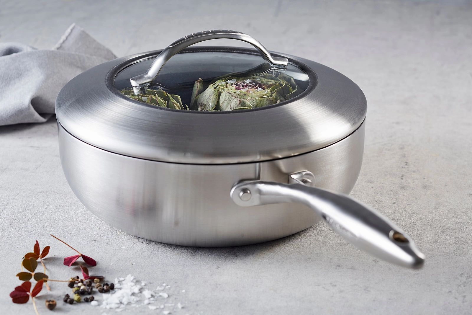 Scanpan CTX 4 Quart Deep Saute Pan With Lid, 10.25 Inch
