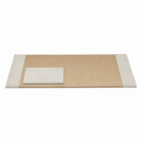 Segovia Suede Leather Desk Blotter Set/2 (Light Gray) Home Decor Office Organization Convenient shopping