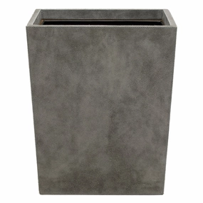 Segovia Suede Leather Rectangle Wastebasket (Dark Gray) Home Decor Office Organization Convenient shopping