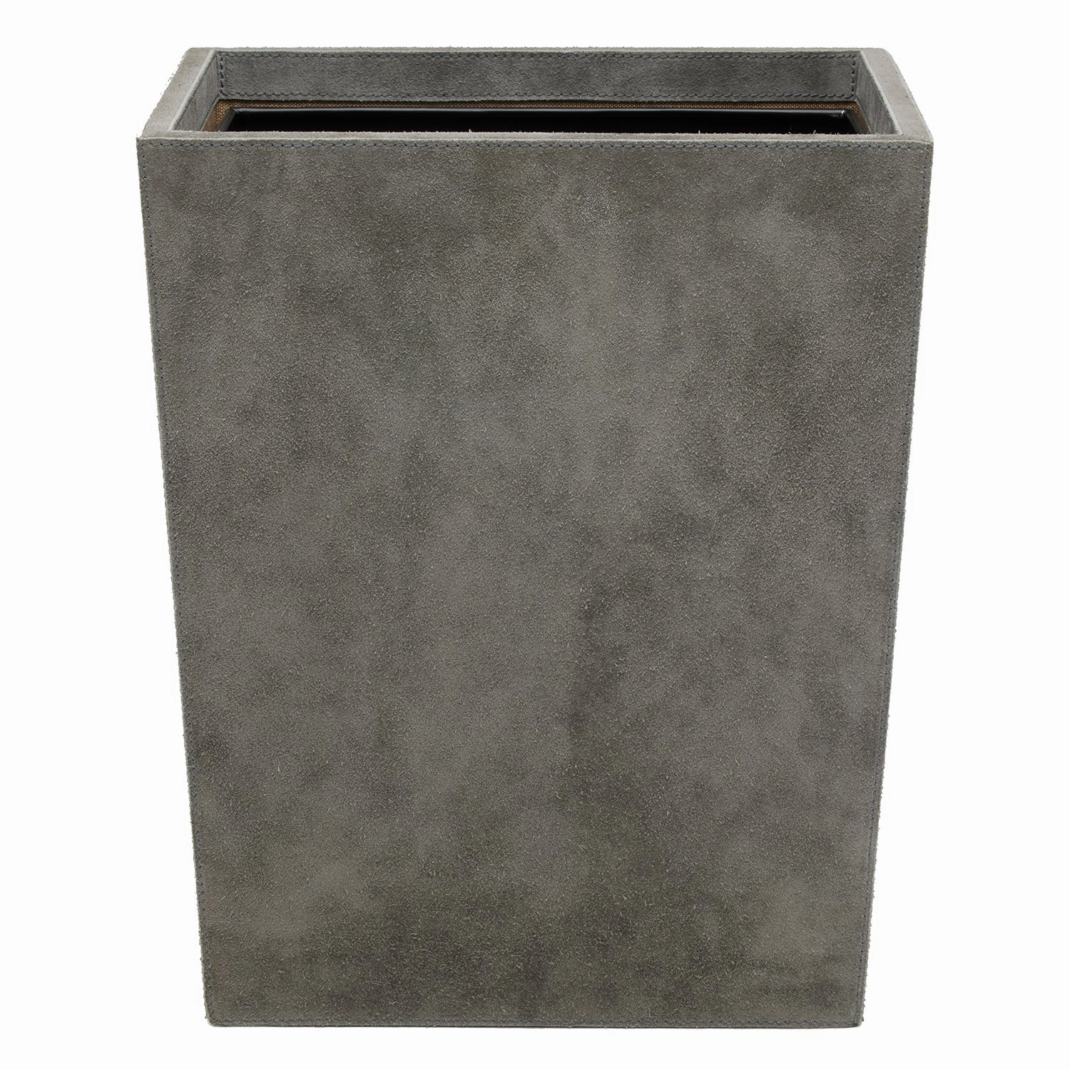 Segovia Suede Leather Rectangle Wastebasket (Dark Gray) Home Decor Office Organization Convenient shopping