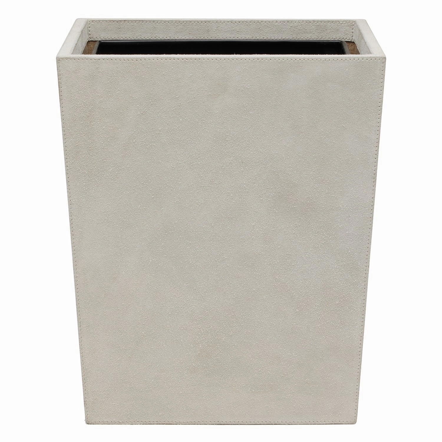 Segovia Suede Leather Rectangle Wastebasket (Light Gray) Home Decor Office Organization Convenient shopping