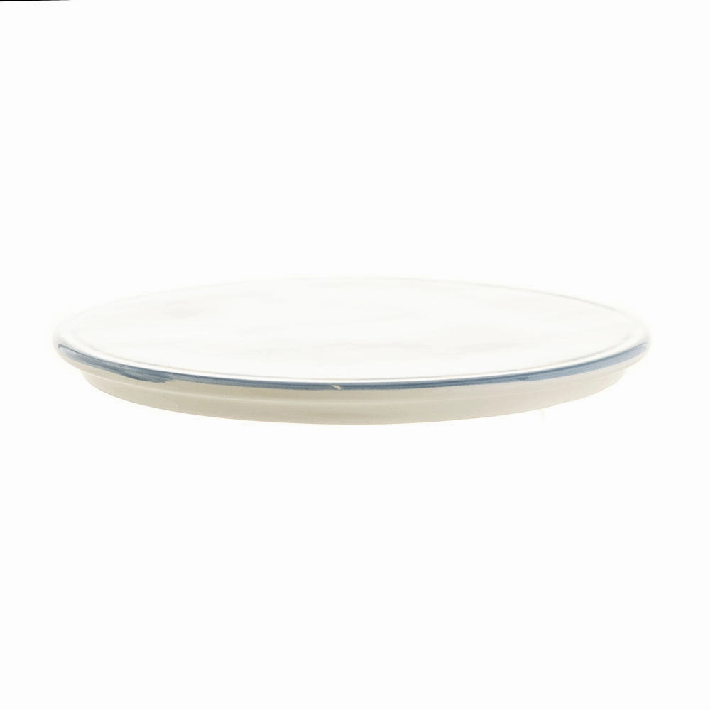 SERVING BOARD Round Ceramic Gingham 21cm