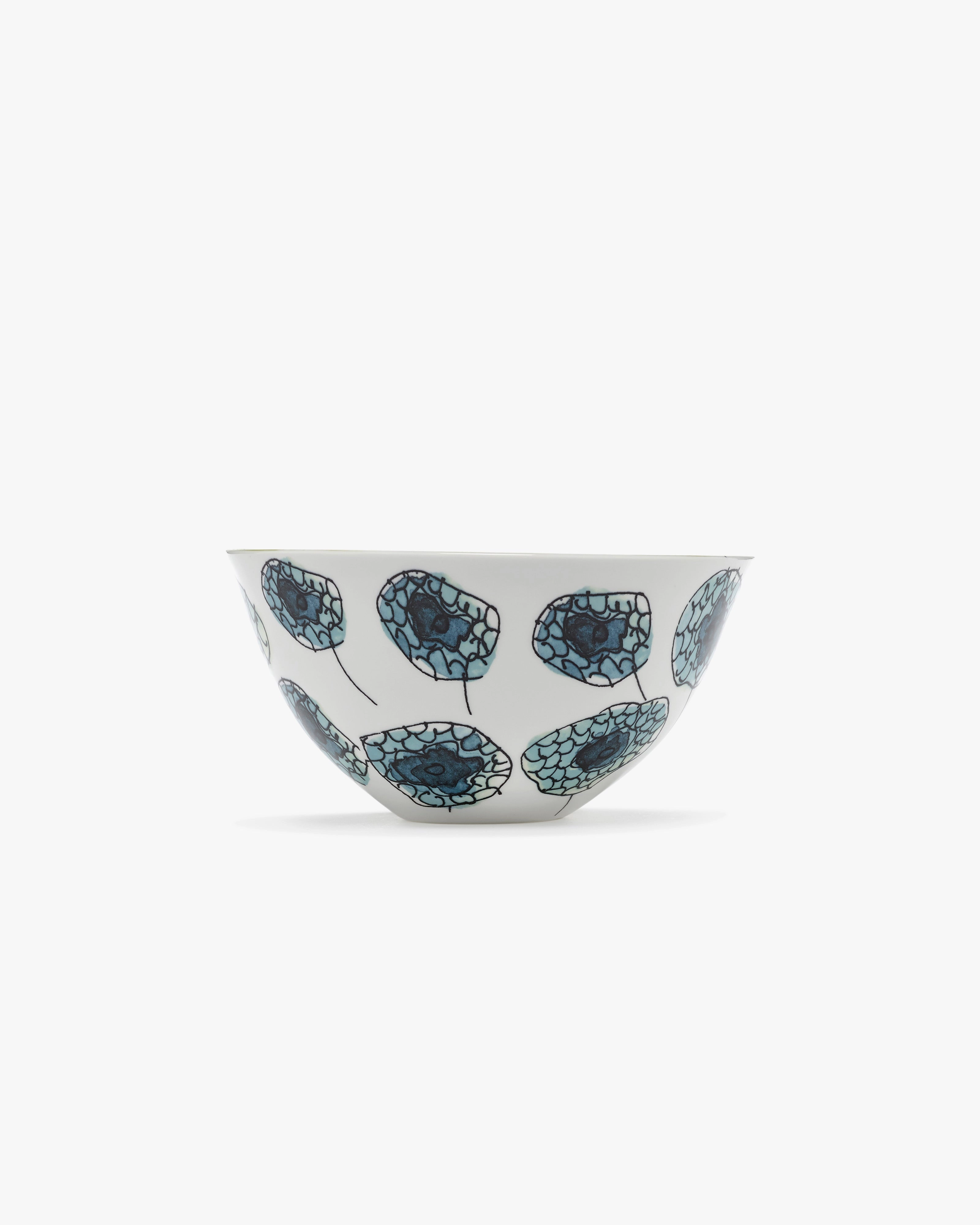 Serving bowl L Anemone vaniglia Midnight Flowers
