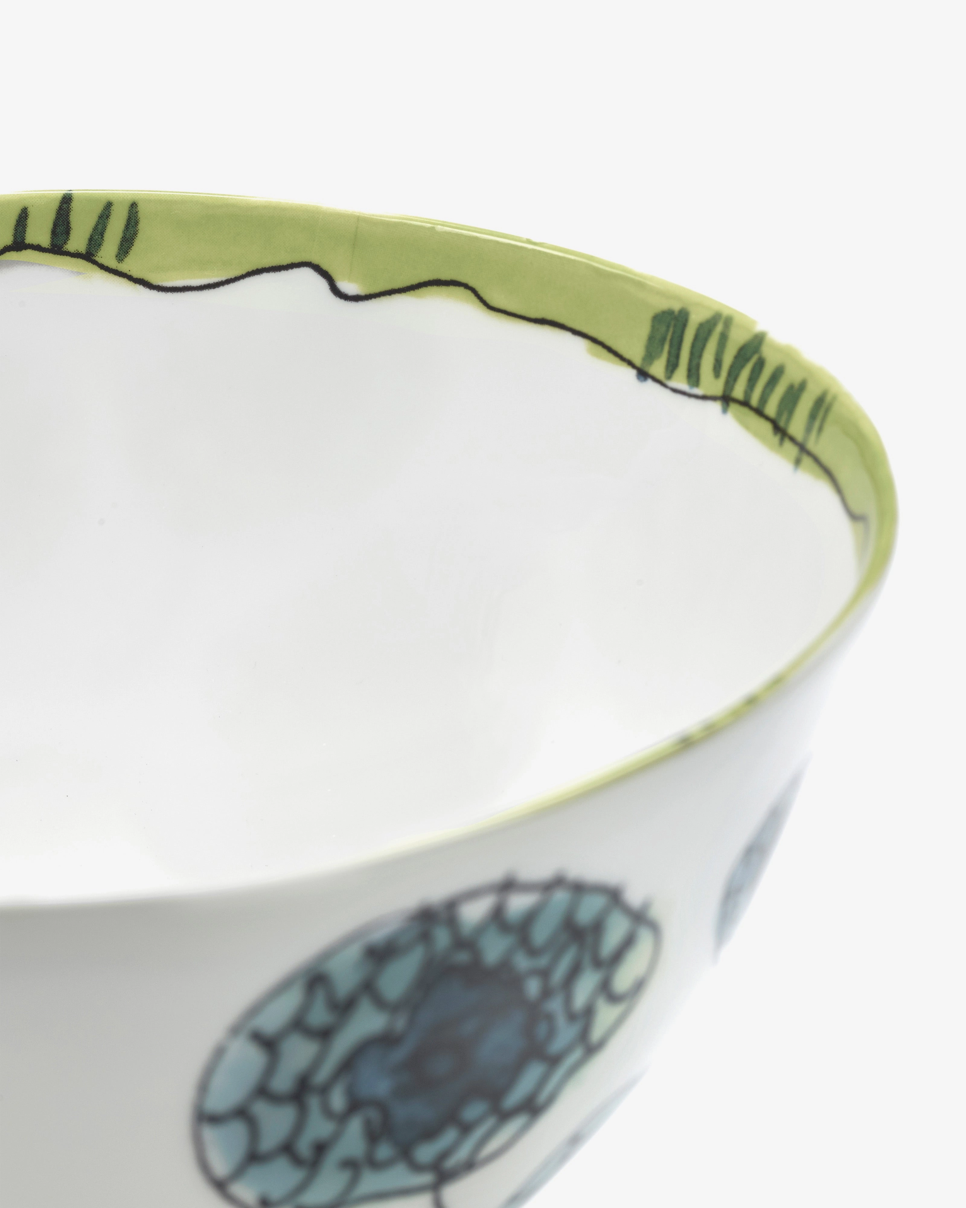 Serving bowl L Anemone vaniglia Midnight Flowers