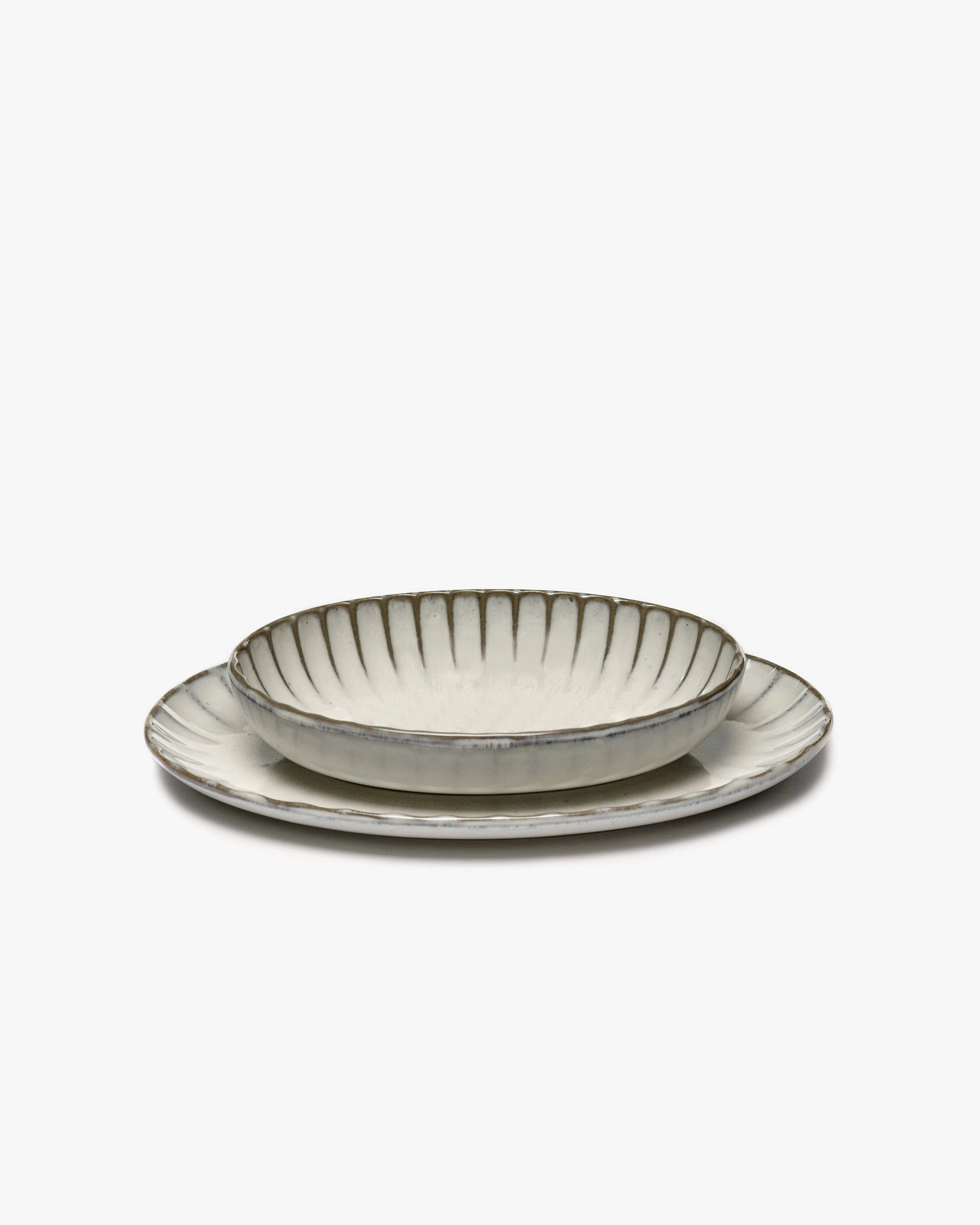 Serving bowl oval S white Inku