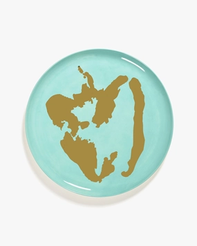 Serving plate azure - golden pepper Feast Dinnerware tableware outlet