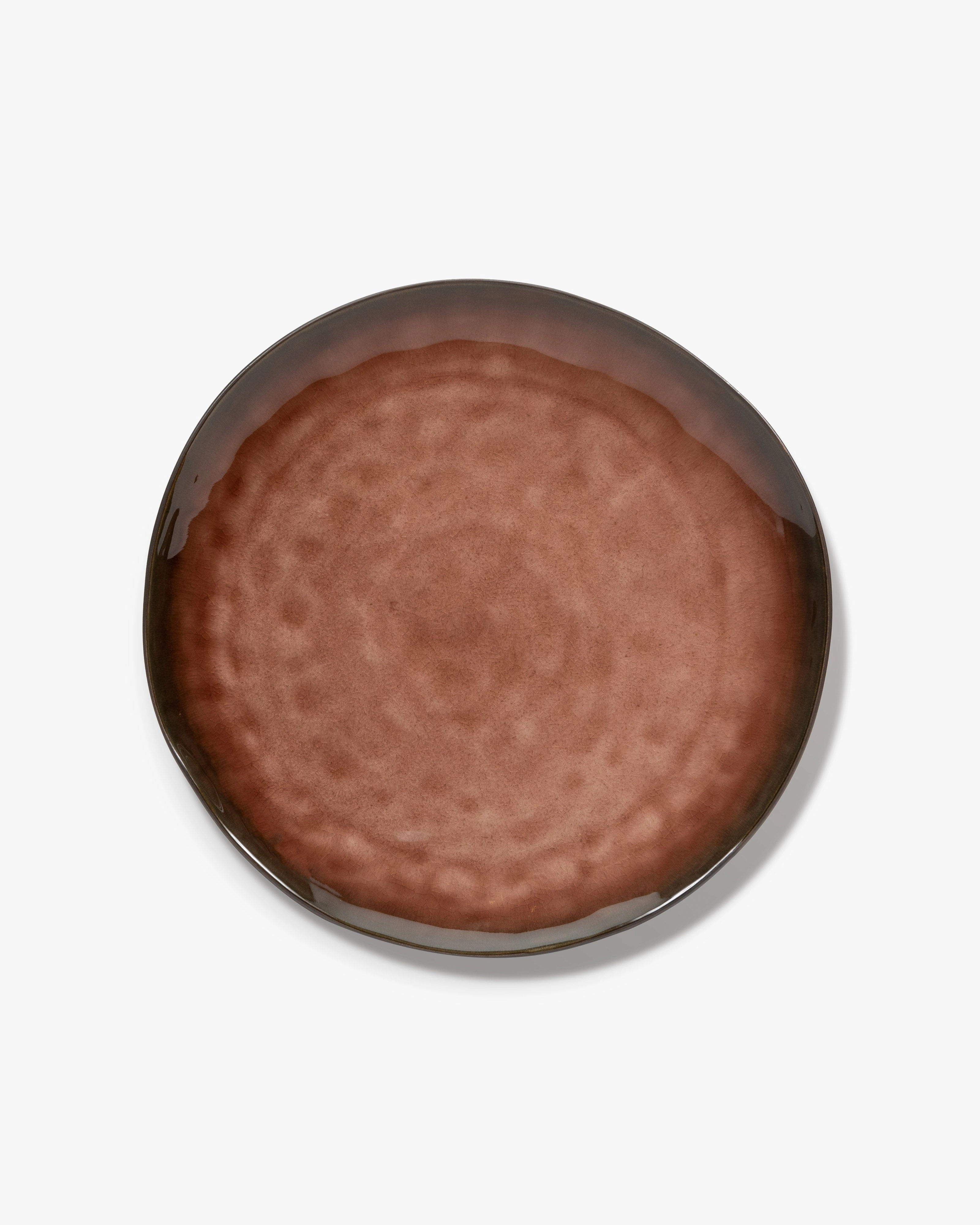 Serving plate brown Pure