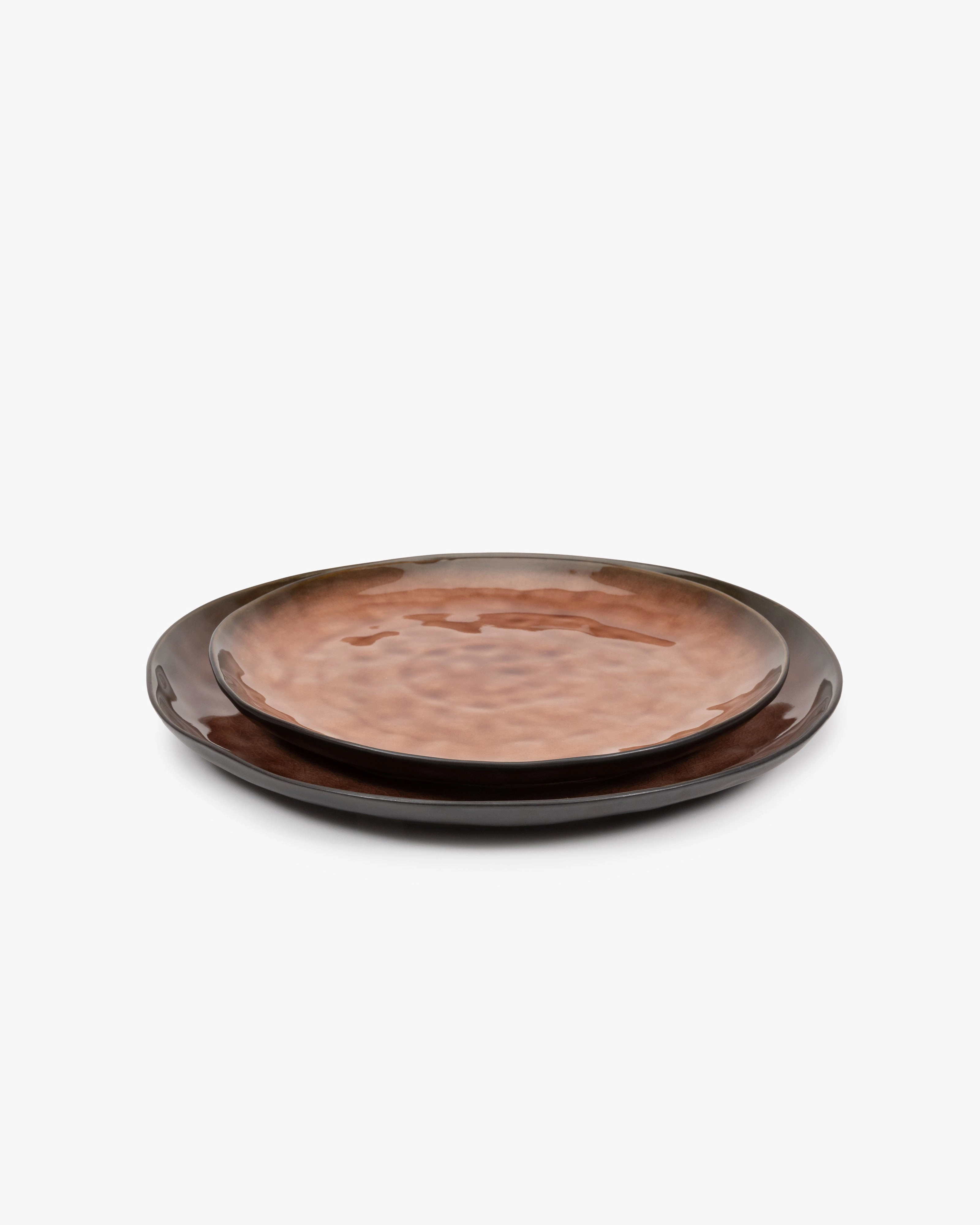 Serving plate brown Pure