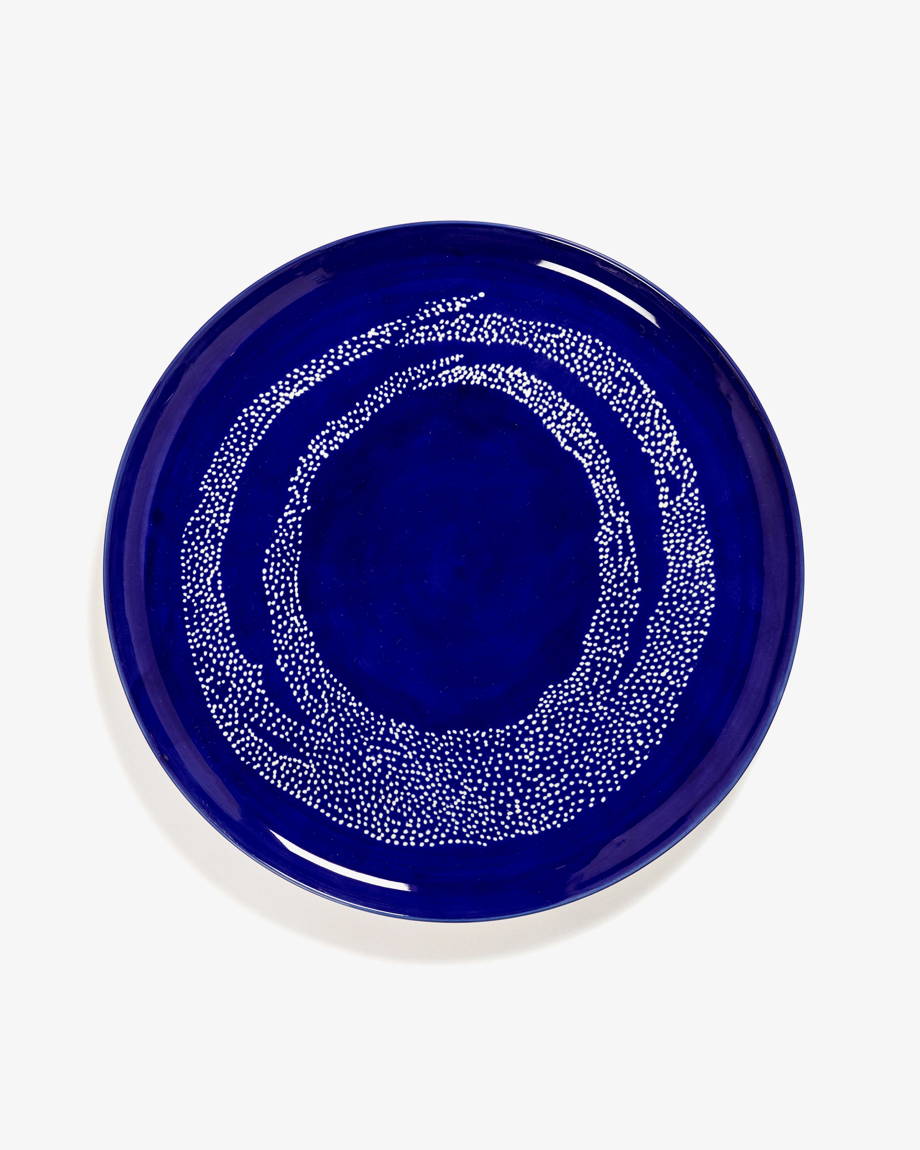 Serving plate dark blue - white dots Feast Dinnerware tableware outlet