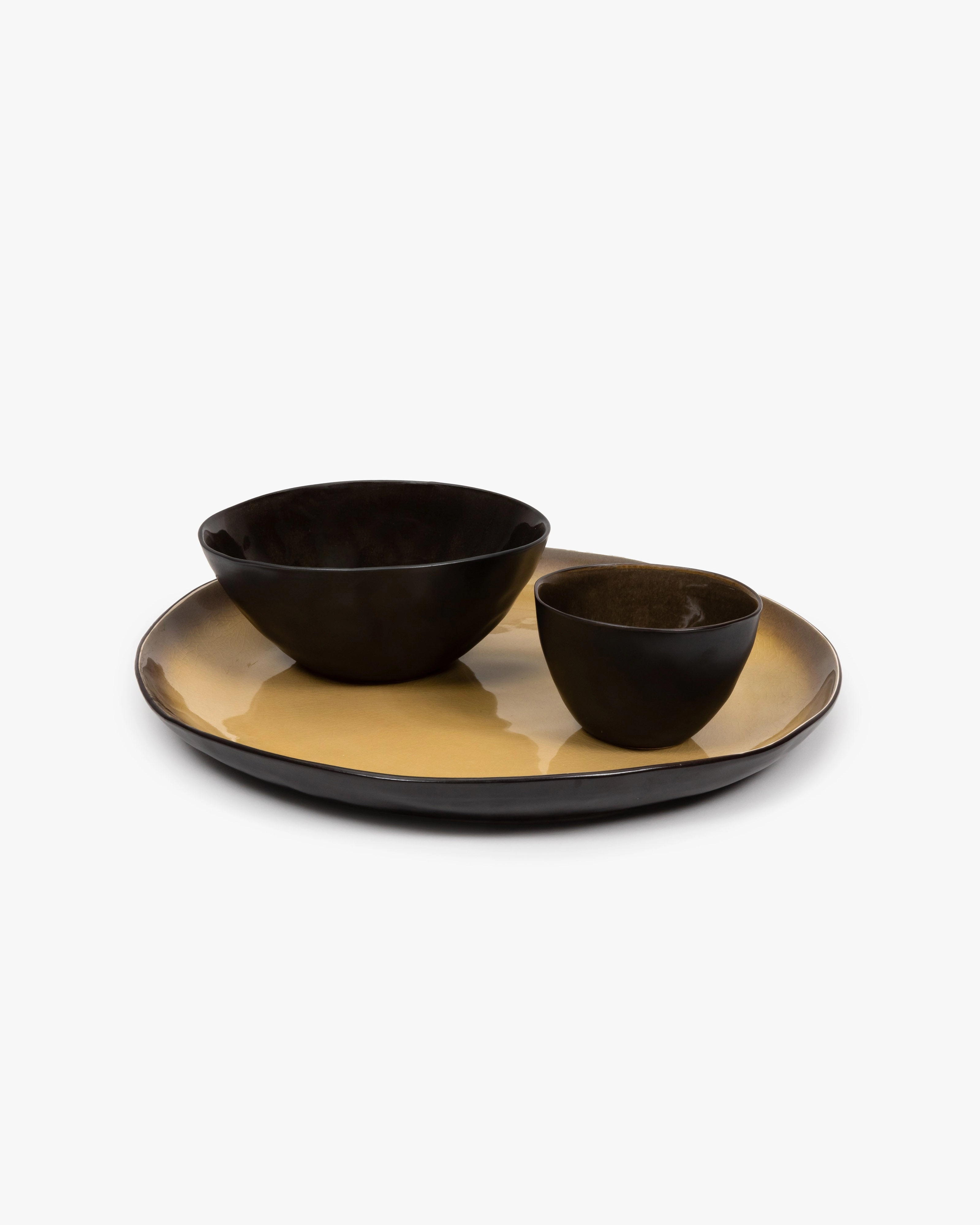 Serving plate green Pure
