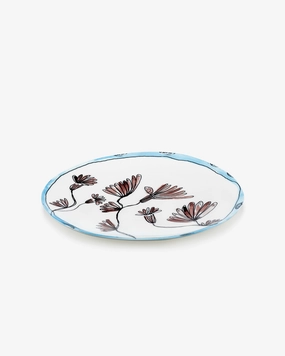Serving plate L Camelia aubergine Midnight Flowers Dinnerware tableware outlet